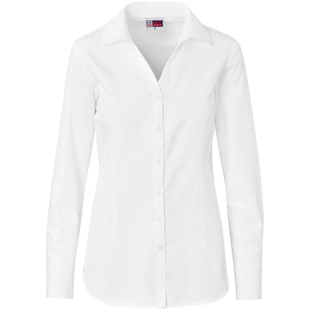 Ladies Long Sleeve Carolina Shirt - White