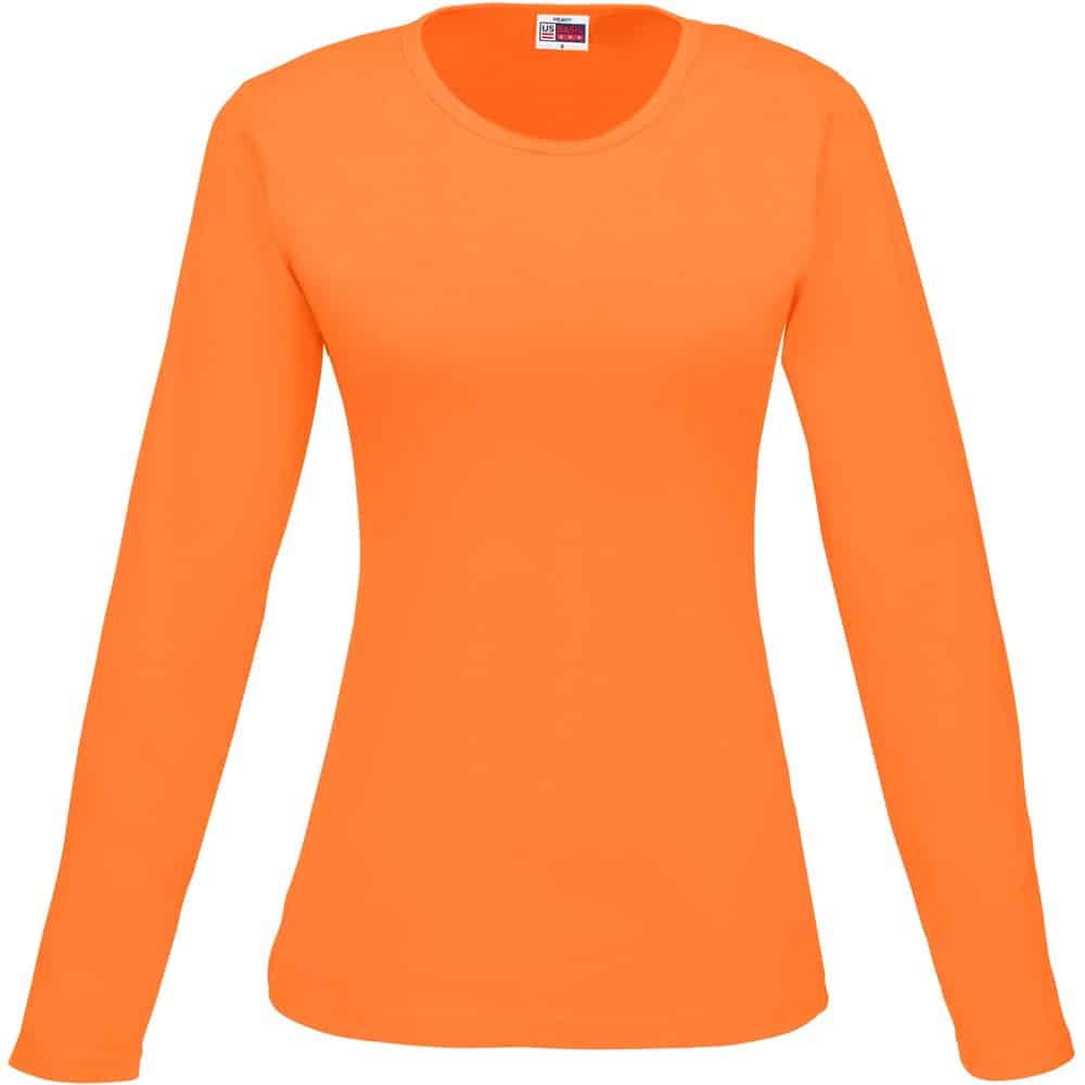 Ladies Long Sleeve Portland T-Shirt - Orange