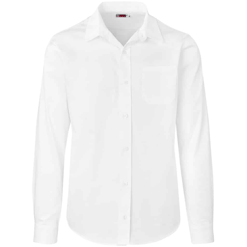 Mens Long Sleeve Milano Shirt - White