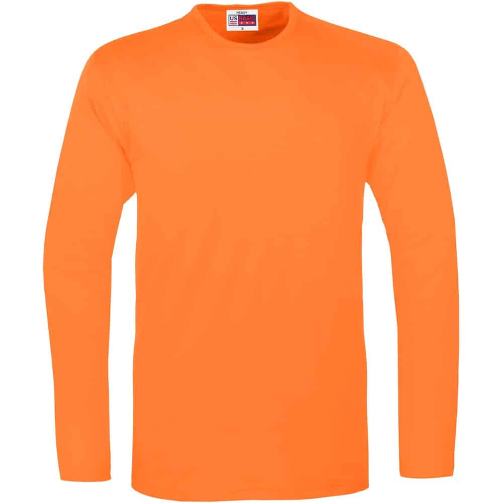 Mens Long Sleeve Portland T-Shirt - Orange