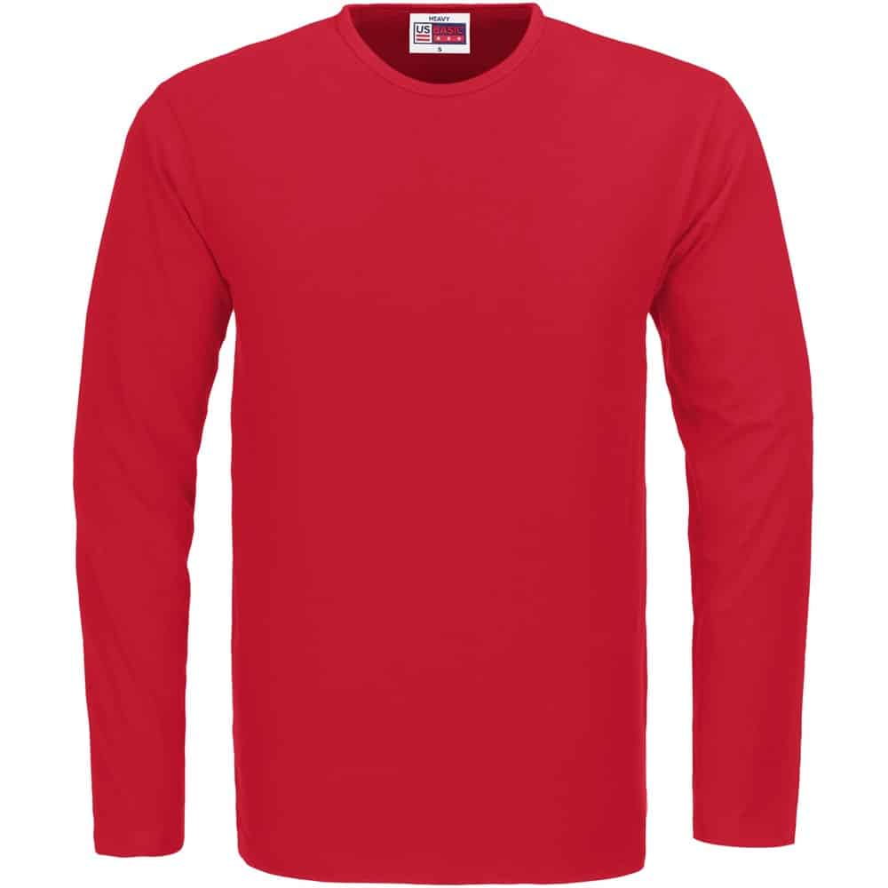 Mens Long Sleeve Portland T-Shirt - Red