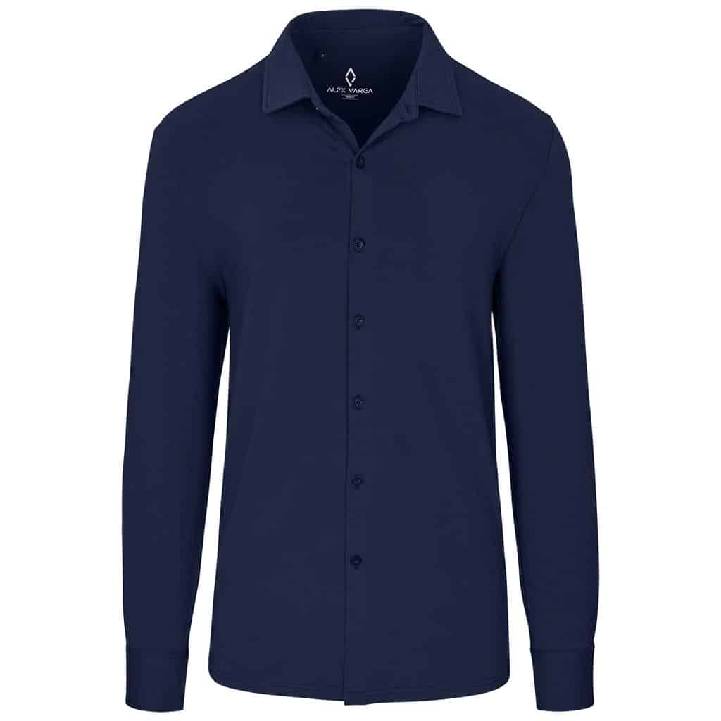 Mens Long Sleeve Alex Varga Cronus Knitted Shirt